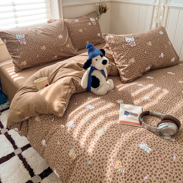 91家纺网 家纺一手货源 找家纺 （总）妖妖家纺  2026小清新软糯双层纱刺绣四件套