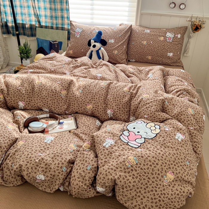 91家纺网 家纺一手货源 找家纺 （总）妖妖家纺  2026小清新软糯双层纱刺绣四件套