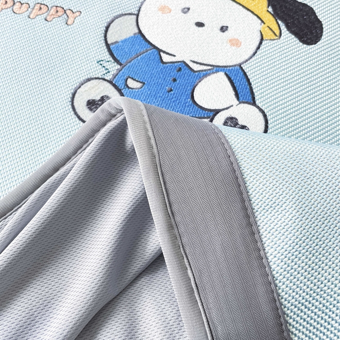 91家纺网 家纺一手货源 找家纺 雅居纺家纺 2026新款A类加厚三明治底绣花冰藤席床笠款凉席席子 动感小狗