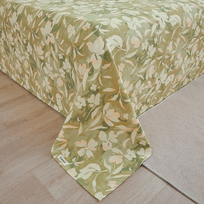 91家纺网 家纺一手货源 找家纺 大元 2026新款全棉纯棉老粗布凉席席子单床单 床单单件 花奈良