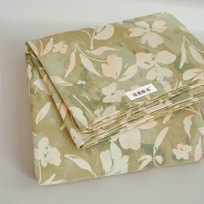 91家纺网 家纺一手货源 找家纺 大元 2026新款全棉纯棉老粗布凉席席子单床单 床单单件 花奈良