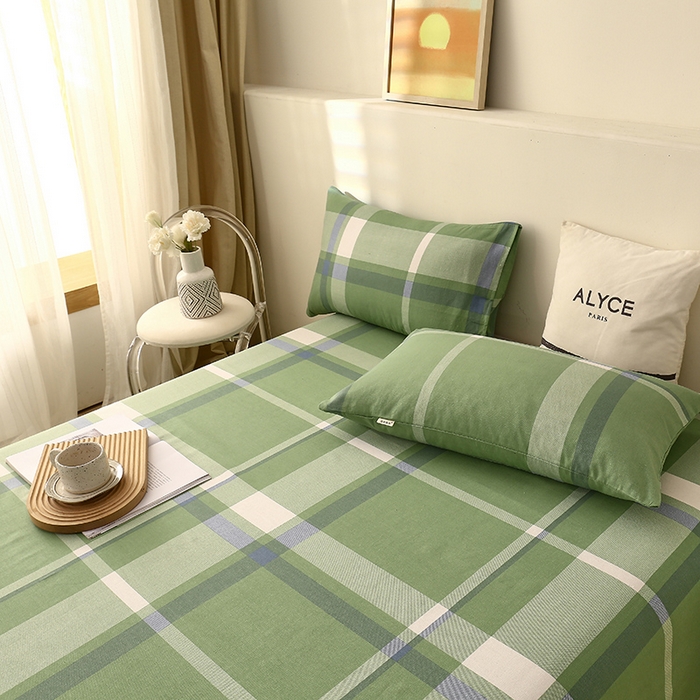 91家纺网 家纺一手货源 找家纺 大元 2026新款全棉纯棉老粗布凉席席子单床单 床单单件 若竹