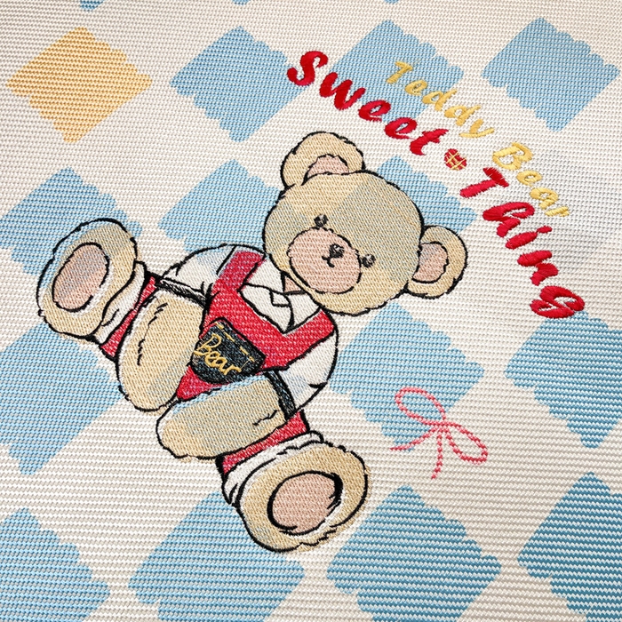 91家纺网 家纺一手货源 找家纺 雅居纺家纺 2026新款A类加厚三明治底绣花冰藤席床单款凉席席子 时尚小熊