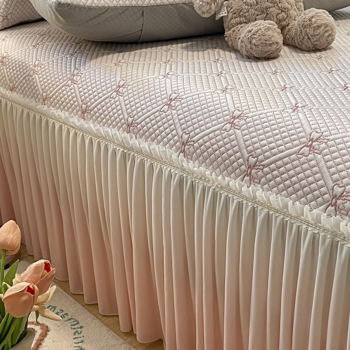 91家纺网 家纺一手货源 找家纺 （总）雅居纺家纺 2026新款加厚三明治底床裙款凉感席凉席席子