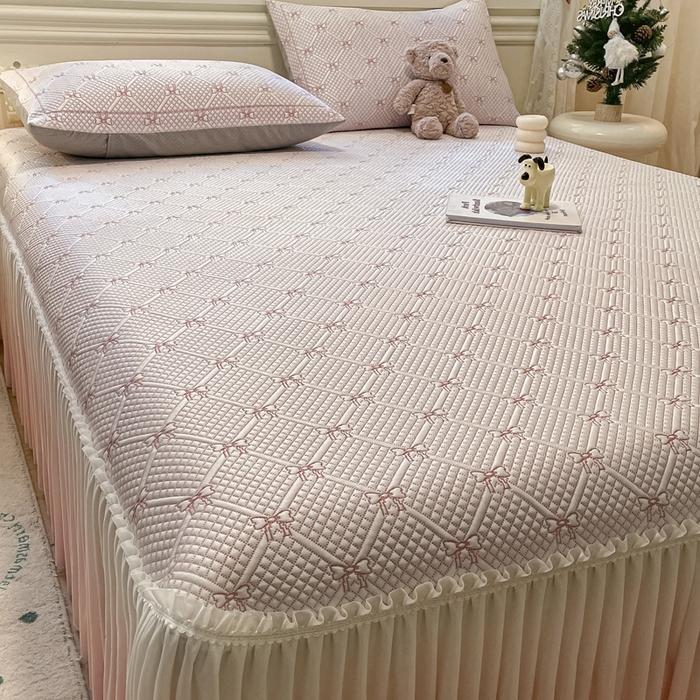 91家纺网 家纺一手货源 找家纺 （总）雅居纺家纺 2026新款加厚三明治底床裙款凉感席凉席席子