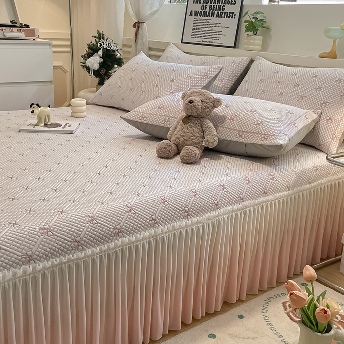 91家纺网 家纺一手货源 找家纺 （总）雅居纺家纺 2026新款加厚三明治底床裙款凉感席凉席席子