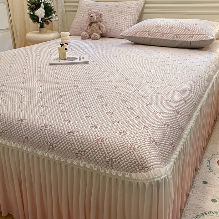 91家纺网 家纺一手货源 找家纺 （总）雅居纺家纺 2026新款加厚三明治底床裙款凉感席凉席席子