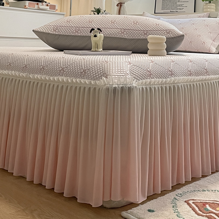 91家纺网 家纺一手货源 找家纺 （总）雅居纺家纺 2026新款加厚三明治底床裙款凉感席凉席席子