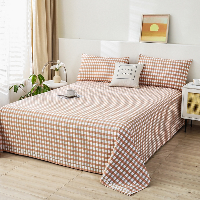 91家纺网 家纺一手货源 找家纺 大元 2026新款全棉纯棉老粗布凉席席子单床单 床单单件 谷耐