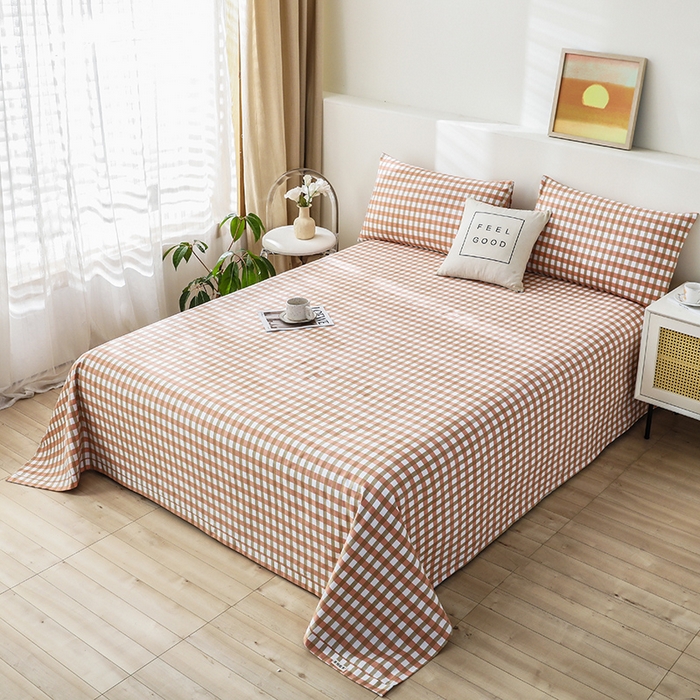 91家纺网 家纺一手货源 找家纺 大元 2026新款全棉纯棉老粗布凉席席子单床单 床单单件 谷耐