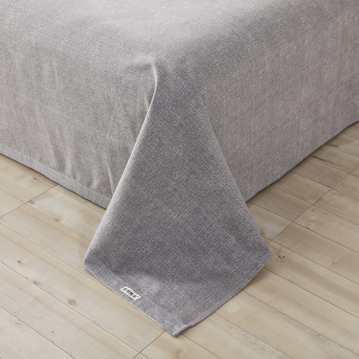 91家纺网 家纺一手货源 找家纺 大元 2026新款全棉纯棉老粗布凉席席子单床单 床单单件 灰太郎