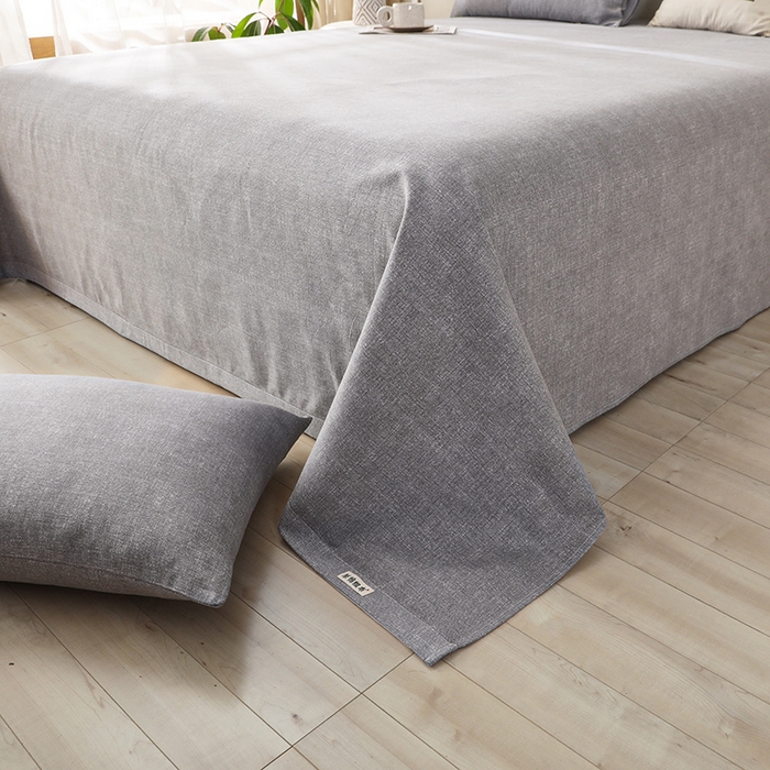 91家纺网 家纺一手货源 找家纺 大元 2026新款全棉纯棉老粗布凉席席子单床单 床单单件 灰太郎