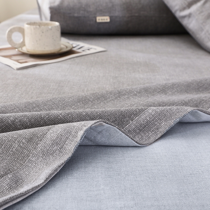 91家纺网 家纺一手货源 找家纺 大元 2026新款全棉纯棉老粗布凉席席子单床单 床单单件 灰太郎