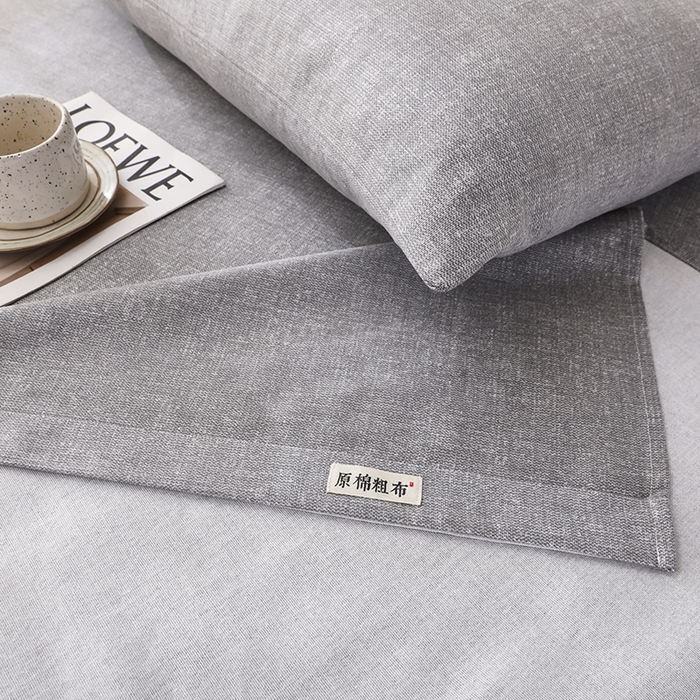 91家纺网 家纺一手货源 找家纺 大元 2026新款全棉纯棉老粗布凉席席子单床单 床单单件 灰太郎