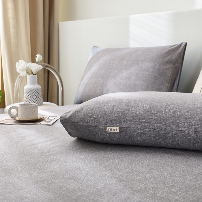 91家纺网 家纺一手货源 找家纺 大元 2026新款全棉纯棉老粗布凉席席子单床单 床单单件 灰太郎