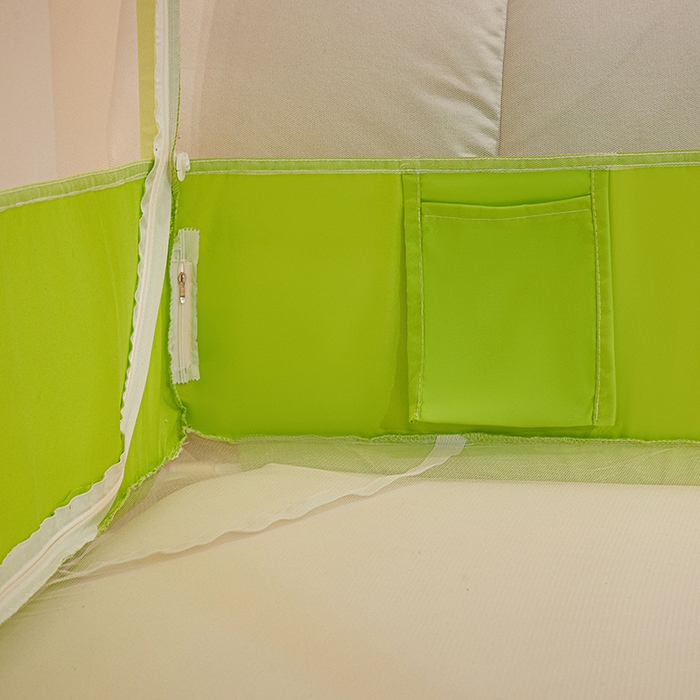 91家纺网 家纺一手货源 找家纺 梵希良品家纺 2026新款全底家用卧室坐床加密加厚支架全包围加粗大空间T+U防摔坐床蚊帐-漫语 漫语 果绿