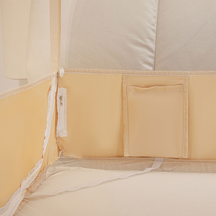 91家纺网 家纺一手货源 找家纺 梵希良品家纺 2026新款全底家用卧室坐床加密加厚支架全包围加粗大空间T+U防摔坐床蚊帐-漫语 漫语 卡其