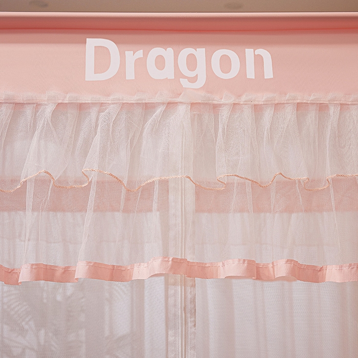 91家纺网 家纺一手货源 找家纺 梵希良品家纺 2026新款全底家用卧室坐床加密加厚支架全包围加粗大空间T+U防摔坐床蚊帐-漫语 漫语 柔粉