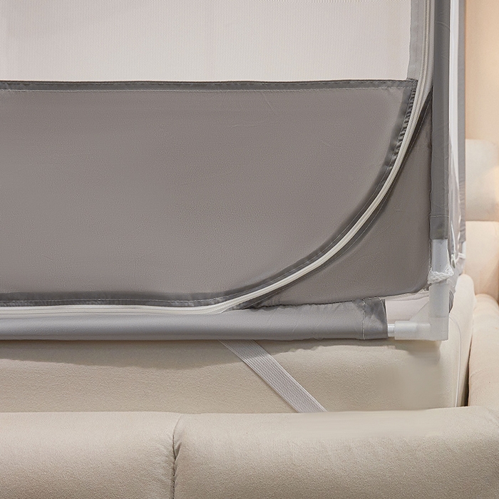 91家纺网 家纺一手货源 找家纺 梵希良品家纺 2026新款全底家用卧室坐床加密加厚支架全包围加粗大空间T+U防摔坐床蚊帐-漫语 漫语 简灰