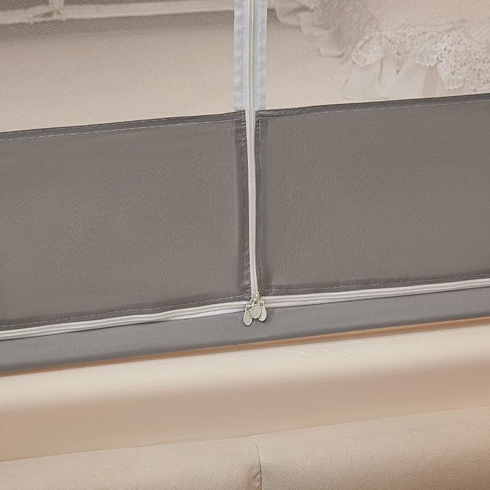 91家纺网 家纺一手货源 找家纺 梵希良品家纺 2026新款全底家用卧室坐床加密加厚支架全包围加粗大空间T+U防摔坐床蚊帐-漫语 漫语 简灰