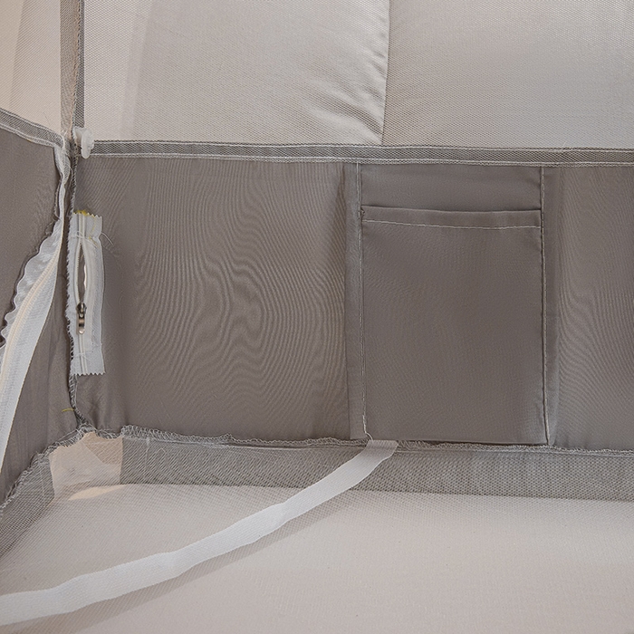 91家纺网 家纺一手货源 找家纺 梵希良品家纺 2026新款全底家用卧室坐床加密加厚支架全包围加粗大空间T+U防摔坐床蚊帐-漫语 漫语 简灰