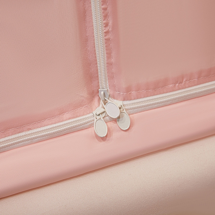 91家纺网 家纺一手货源 找家纺 梵希良品家纺 2026新款全底家用卧室坐床加密加厚支架全包围加粗大空间T+U防摔坐床蚊帐-漫语 漫语 柔粉