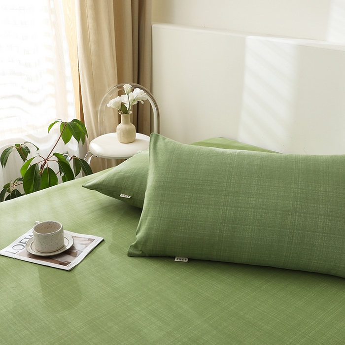 91家纺网 家纺一手货源 找家纺 大元 2026新款全棉纯棉老粗布凉席席子单床单 床单单件 嫩绿
