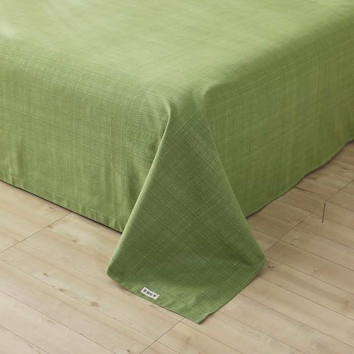 91家纺网 家纺一手货源 找家纺 大元 2026新款全棉纯棉老粗布凉席席子单床单 床单单件 嫩绿