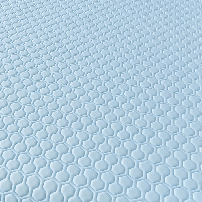 91家纺网 家纺一手货源 找家纺 畅畅家纺 2026新款夏季凉感丝足球花纯色凉席席子三件套夏被四件套 足球花-天蓝