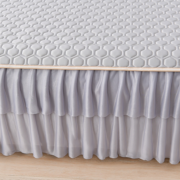 91家纺网 家纺一手货源 找家纺 畅畅家纺 2026新款夏季凉感丝足球花纯色凉席席子三件套夏被四件套 足球花-陨石灰