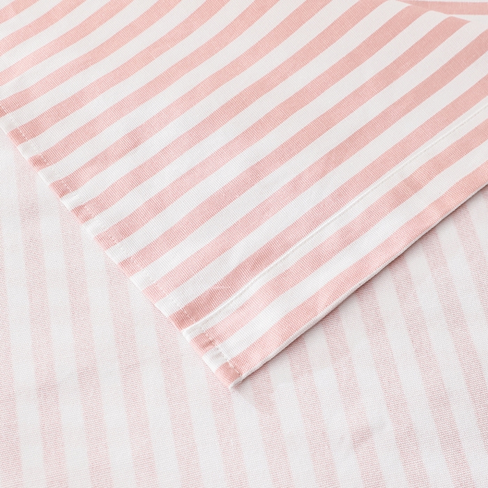 91家纺网 家纺一手货源 找家纺 大元 2026新款全棉纯棉老粗布凉席席子单床单 床单单件 条纹粉