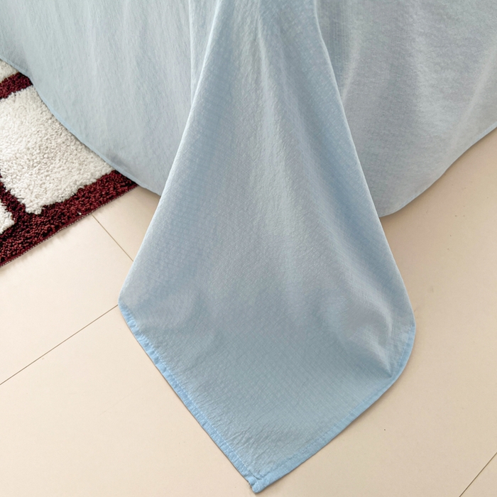 91家纺网 家纺一手货源 找家纺 妖妖家纺  2026小清新软糯双层纱刺绣四件套 甜美兔兔-刺绣