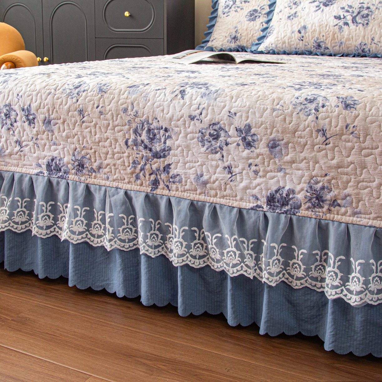 91家纺网 家纺一手货源 找家纺 （总）美之润家纺 2026新款原麻夹棉床盖夏被四件套