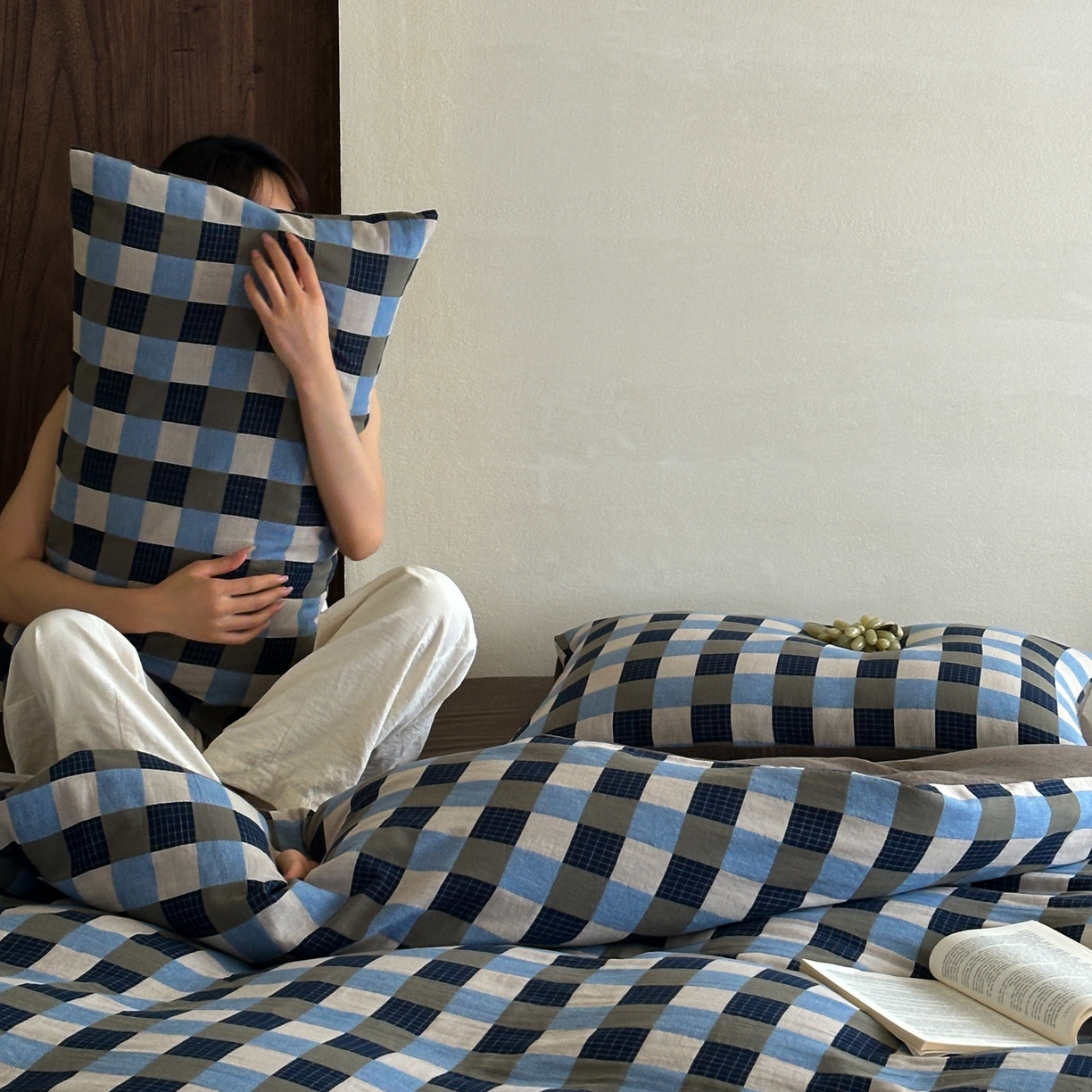 91家纺网 家纺一手货源 找家纺 （总）山舍家居 2026春夏新款全棉纯棉色织纱布提花四件套