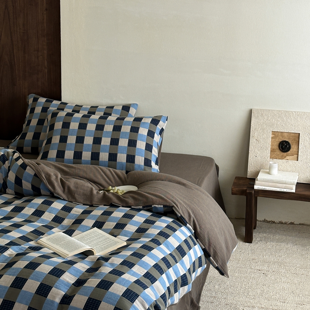 91家纺网 家纺一手货源 找家纺 （总）山舍家居 2026春夏新款全棉纯棉色织纱布提花四件套