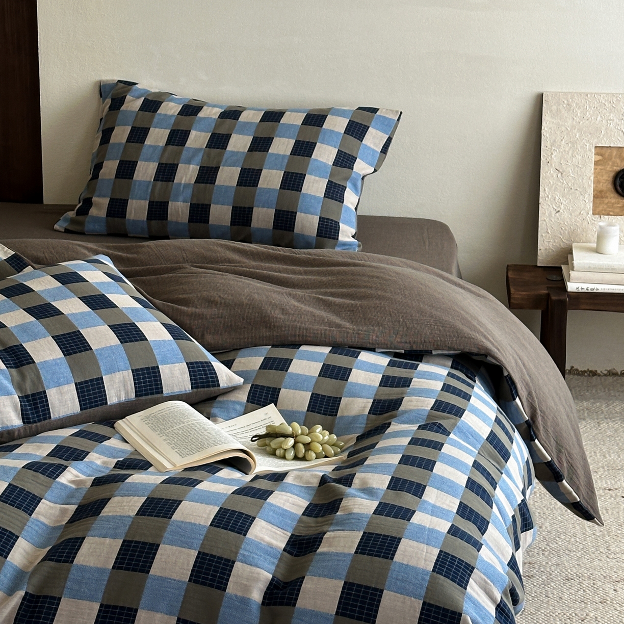 91家纺网 家纺一手货源 找家纺 （总）山舍家居 2026春夏新款全棉纯棉色织纱布提花四件套