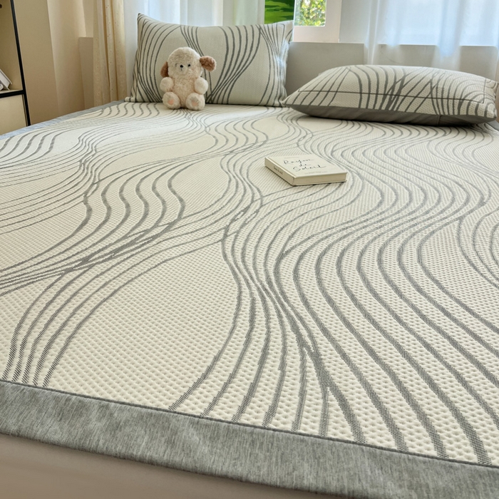 91家纺网 家纺一手货源 找家纺 （总）雅居纺家纺 2026新款加厚三明治底凉感豆豆简约款凉感席床单款凉席席子