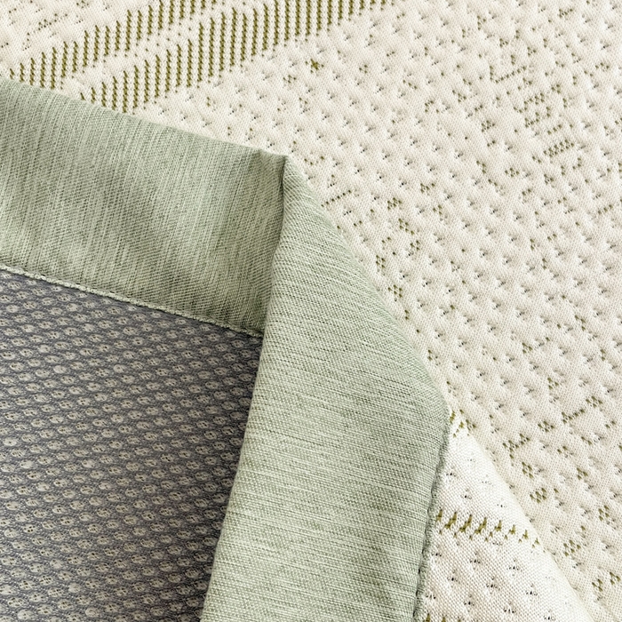 91家纺网 家纺一手货源 找家纺 雅居纺家纺 2026新款加厚三明治底凉感豆豆简约款凉感席床单款凉席席子 条纹-绿