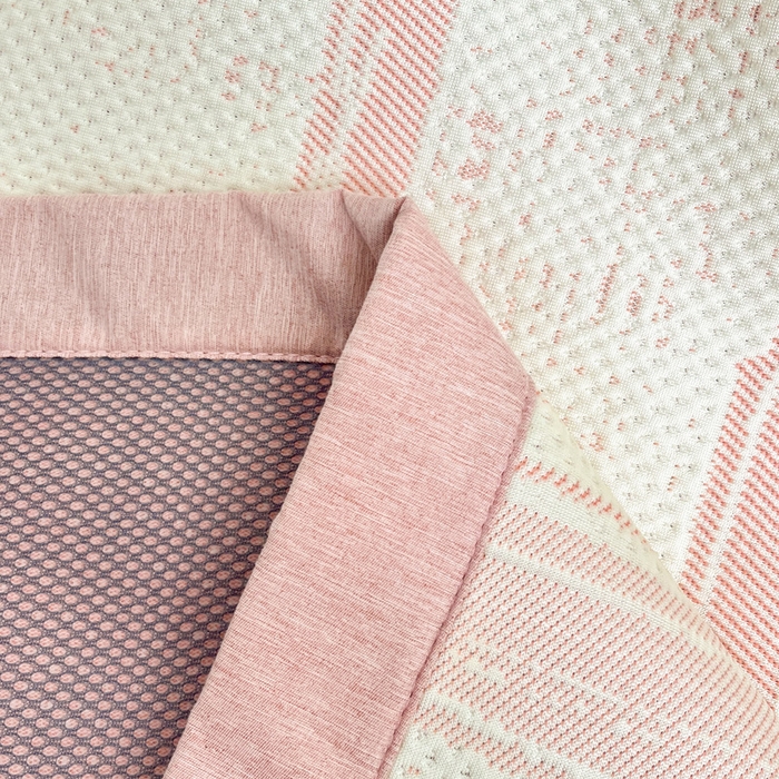 91家纺网 家纺一手货源 找家纺 雅居纺家纺 2026新款加厚三明治底凉感豆豆简约款凉感席床单款凉席席子 条纹-粉