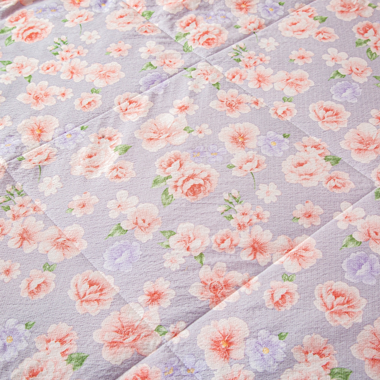 91家纺网 家纺一手货源 找家纺 美之润家纺 2026新款原麻夹棉床盖夏被四件套 粉雾玫瑰