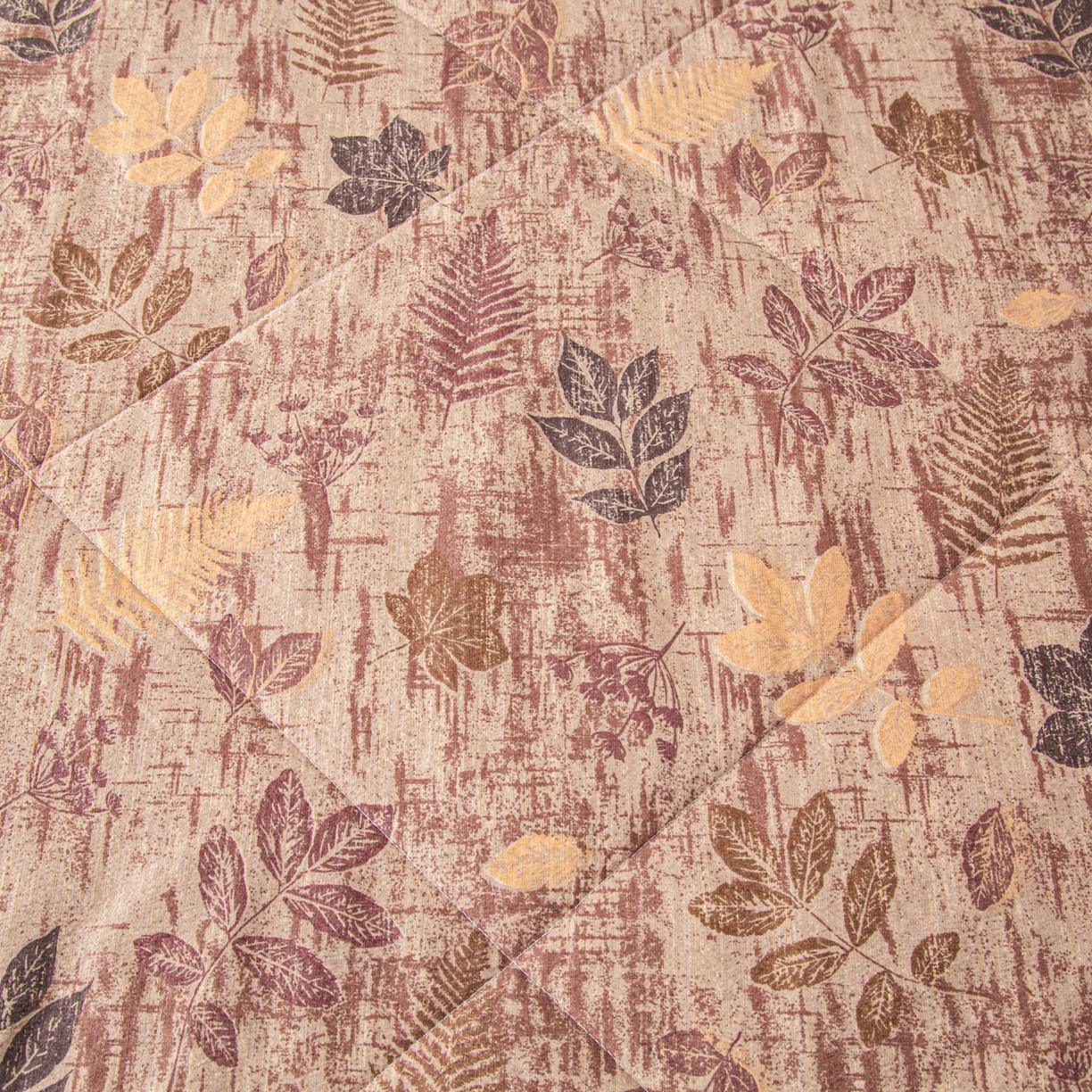 91家纺网 家纺一手货源 找家纺 美之润家纺 2026新款原麻夹棉床盖夏被四件套 焦糖野枝