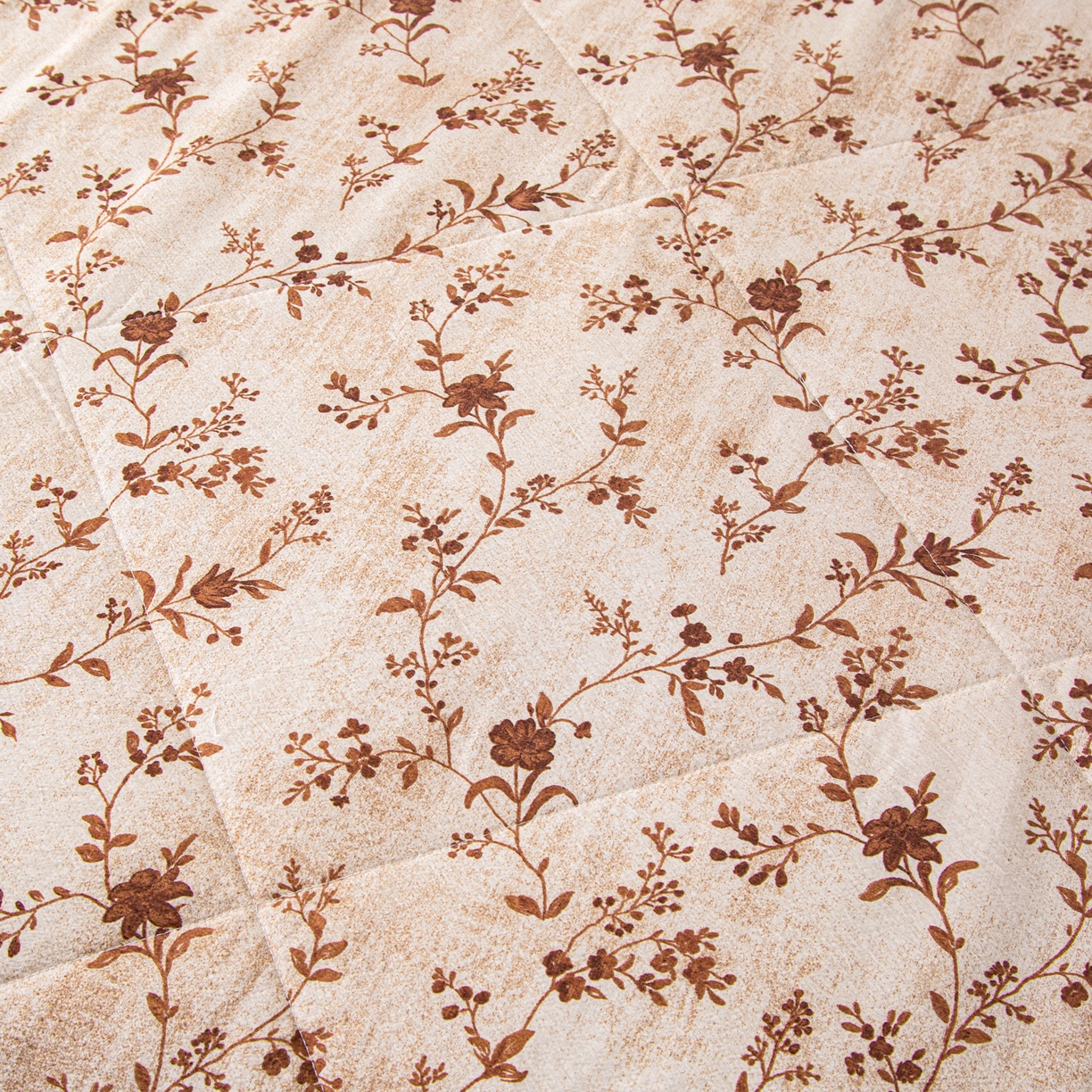 91家纺网 家纺一手货源 找家纺 美之润家纺 2026新款原麻夹棉床盖夏被四件套 暖棕花意