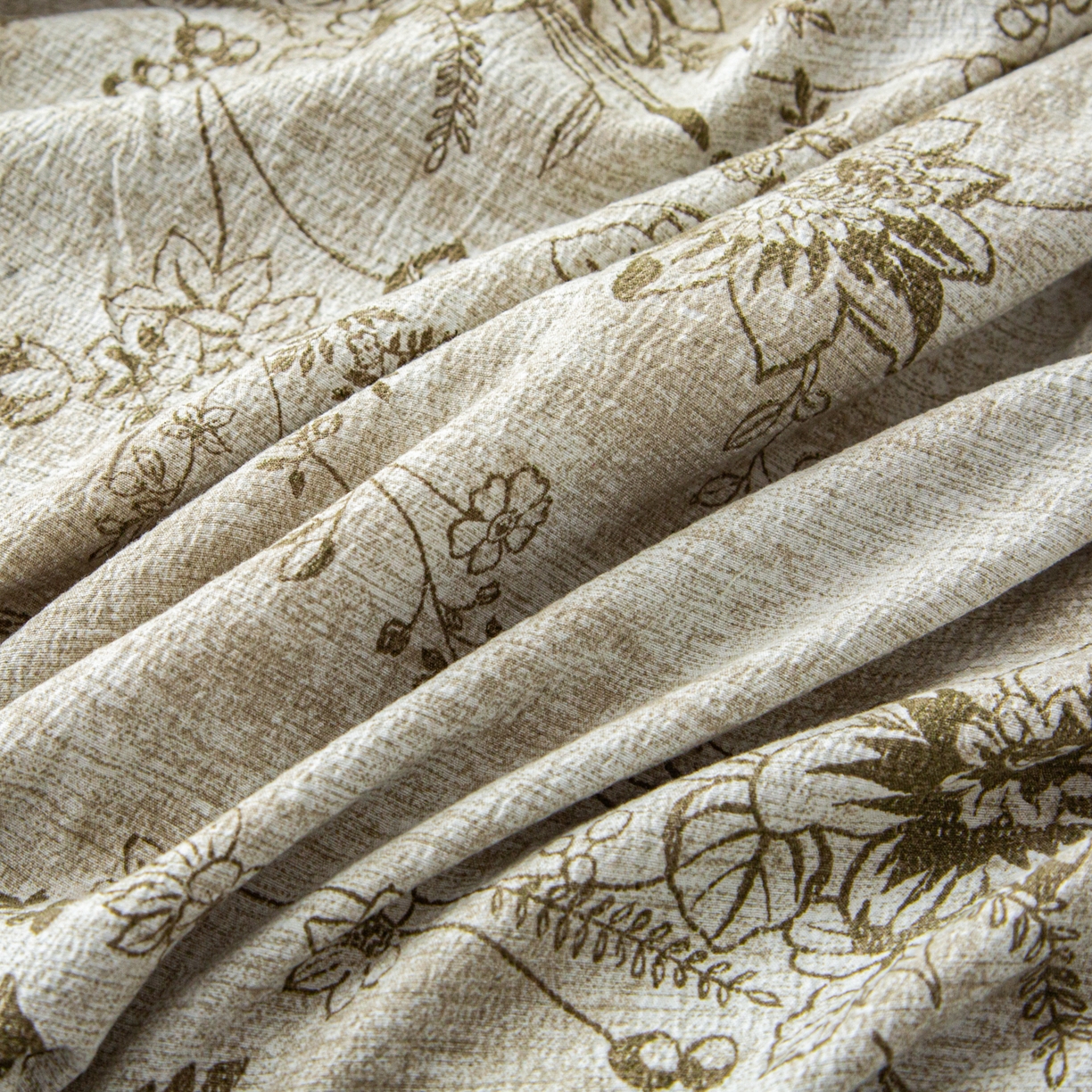 91家纺网 家纺一手货源 找家纺 美之润家纺 2026新款原麻夹棉床盖夏被四件套 青雾松影