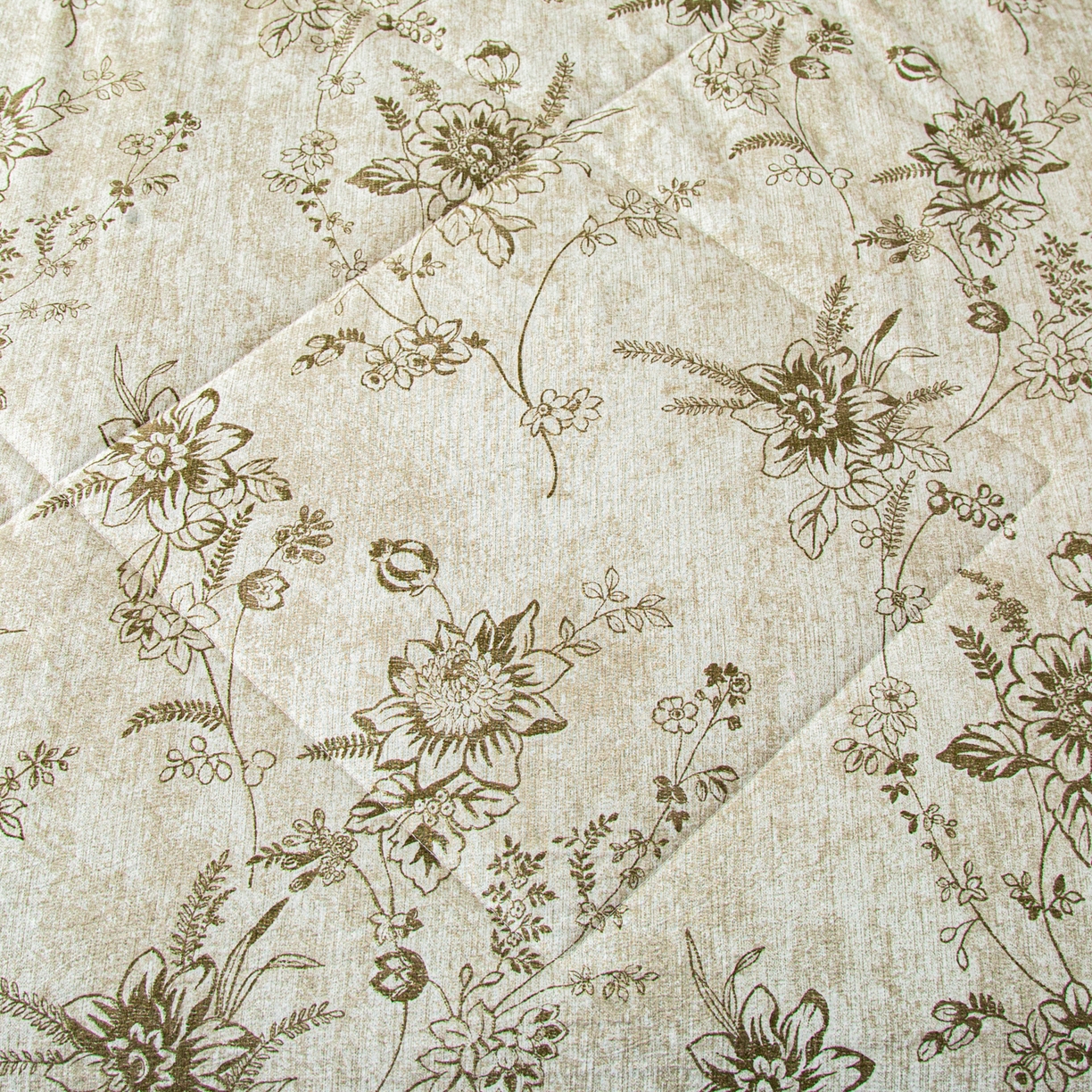 91家纺网 家纺一手货源 找家纺 美之润家纺 2026新款原麻夹棉床盖夏被四件套 青雾松影