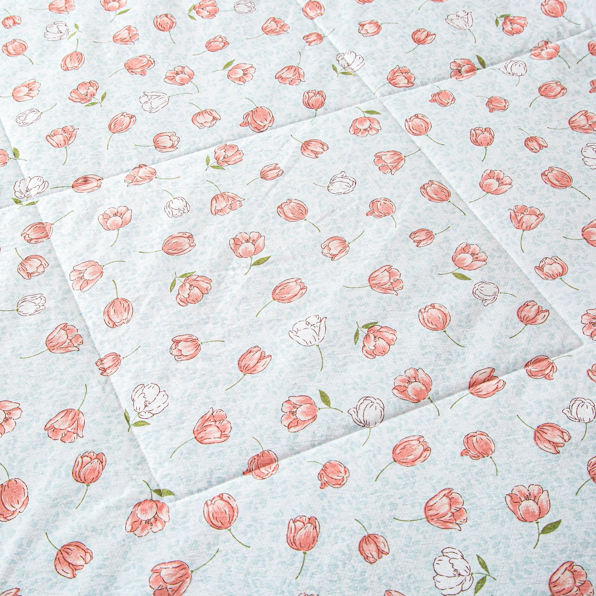 91家纺网 家纺一手货源 找家纺 美之润家纺 2026新款原麻夹棉床盖夏被四件套 桃桃冰沙