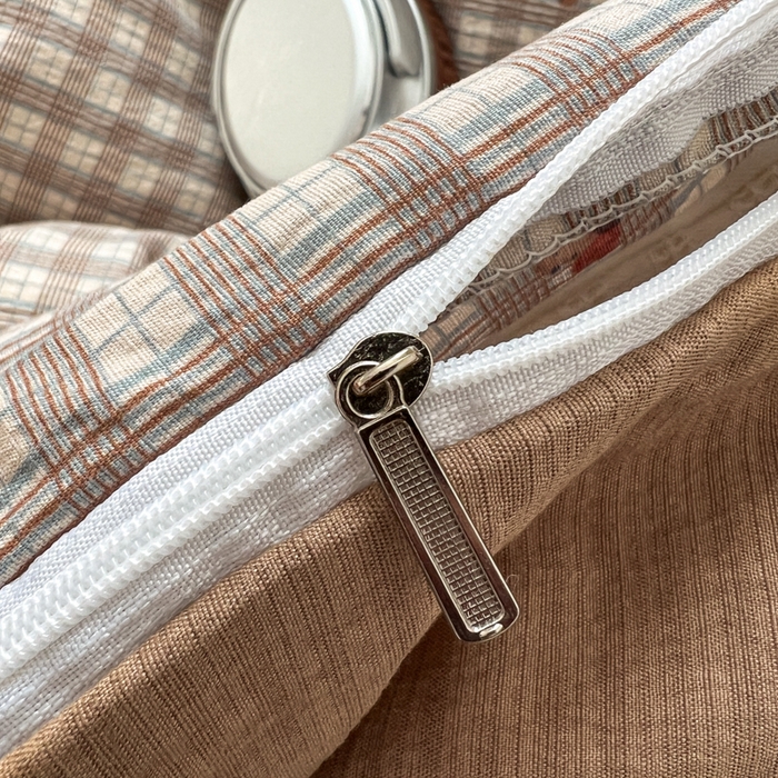 91家纺网 家纺一手货源 找家纺 妖妖家纺  2026小清新软糯双层纱刺绣四件套 英伦腊肠狗-刺绣