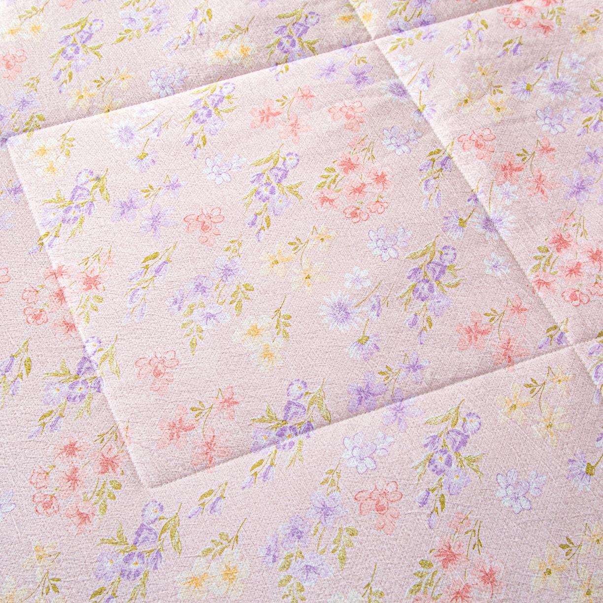 91家纺网 家纺一手货源 找家纺 美之润家纺 2026新款原麻夹棉床盖夏被四件套 薰衣草信