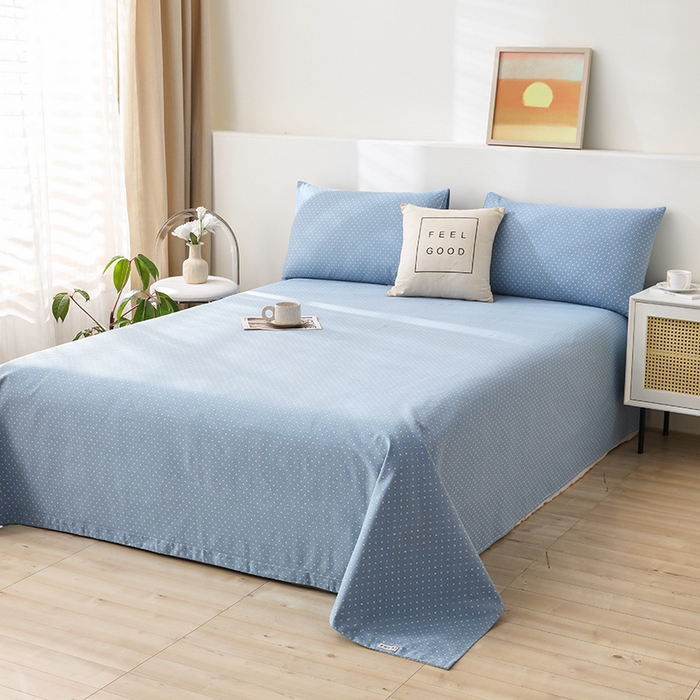 91家纺网 家纺一手货源 找家纺 大元 2026新款全棉纯棉老粗布凉席席子单床单 床单单件 西川