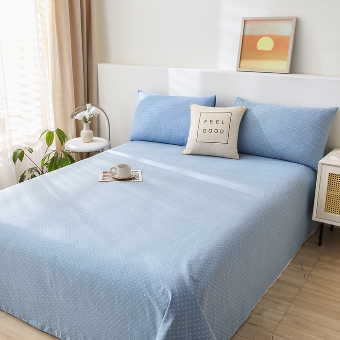 91家纺网 家纺一手货源 找家纺 大元 2026新款全棉纯棉老粗布凉席席子单床单 床单单件 西川