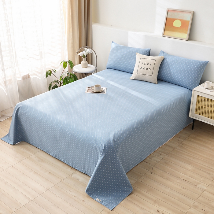 91家纺网 家纺一手货源 找家纺 大元 2026新款全棉纯棉老粗布凉席席子单床单 床单单件 西川